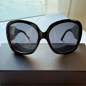 Salvatore Ferragamo Oversized Black Sunglasses | Made in Italy